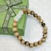 Natural Antipatharia Coral/Black Coral Beads Stretch Bracelet (8 mm)