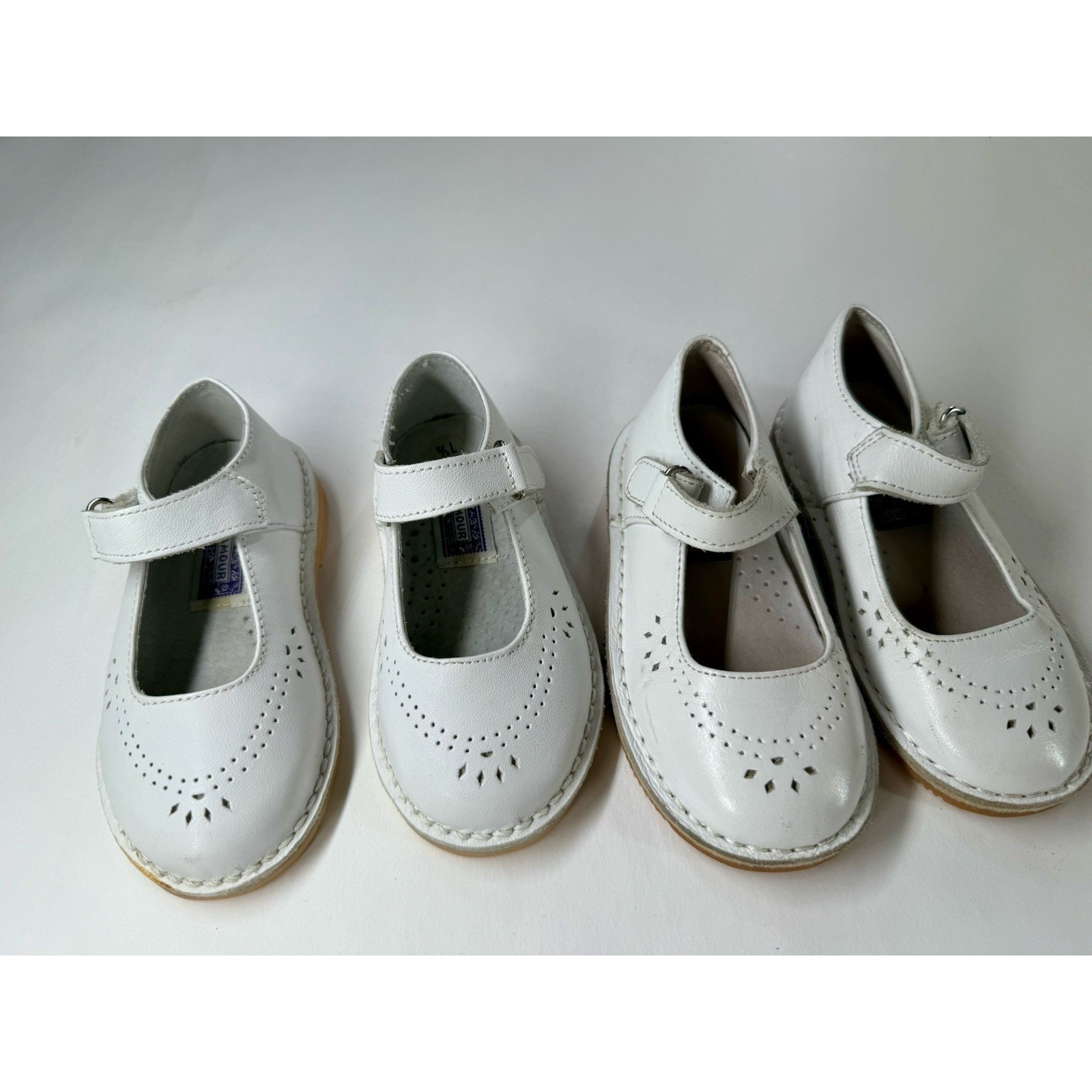 L'amour Dress Shoes Girls Shoes Lot of 2 Pairs, 7.5 & 8 Toddler White