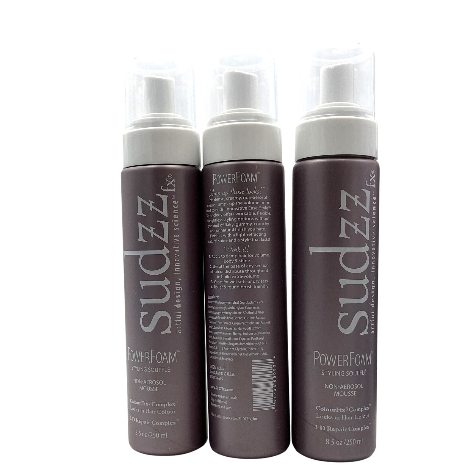 Sudzz PowerFoam Non Aerosol Mousse 8.5 oz-3 Pack