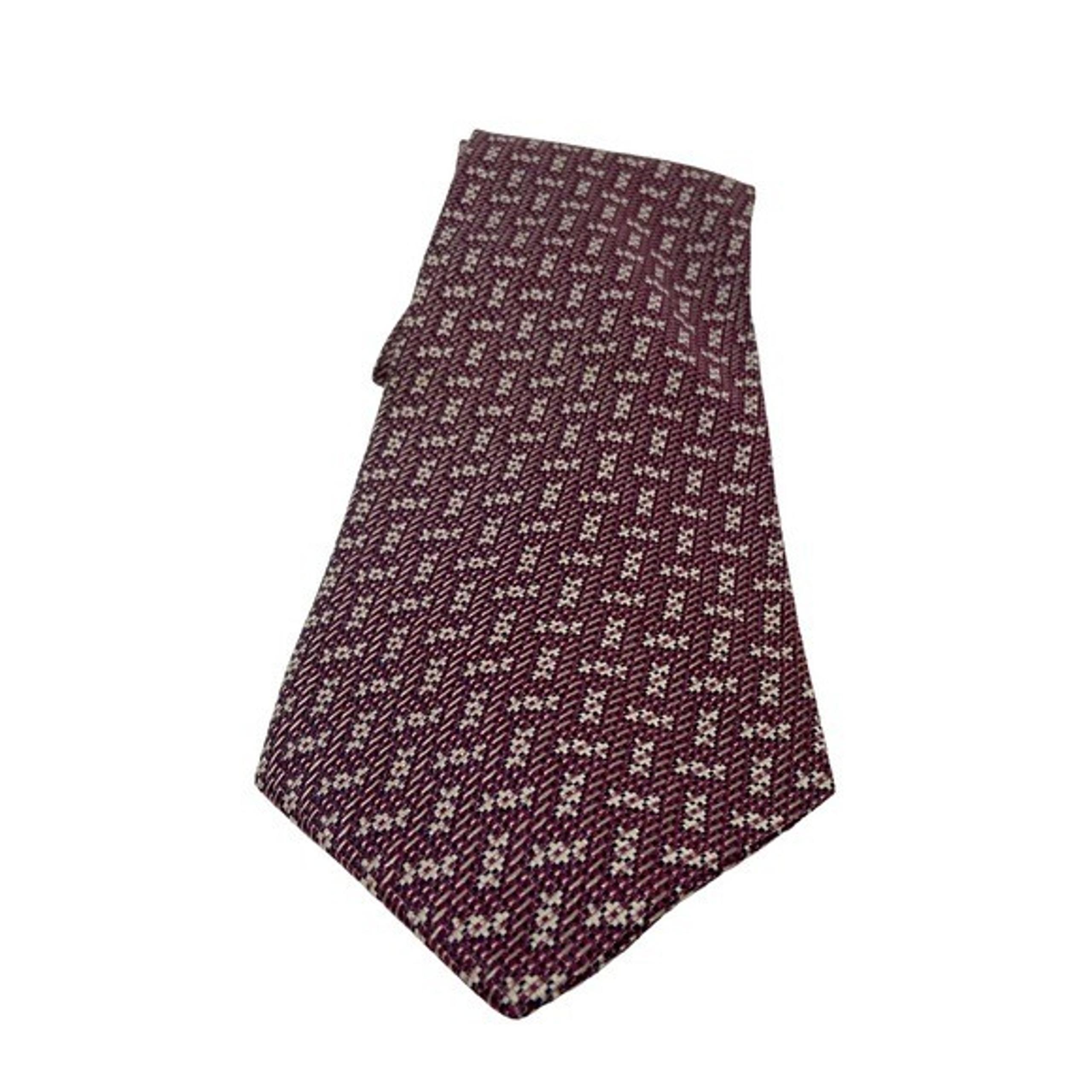 Andrew Fezza Men’s Necktie Purple and Black Abstract Design.