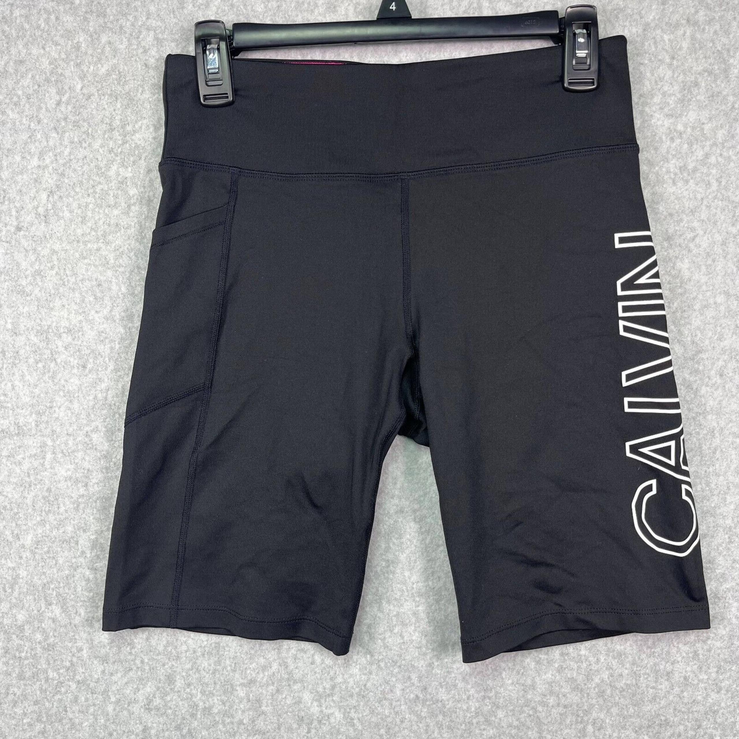 Calvin Klein Bike Shorts Women's Medium Black Pull On Stretch Athletic Gym