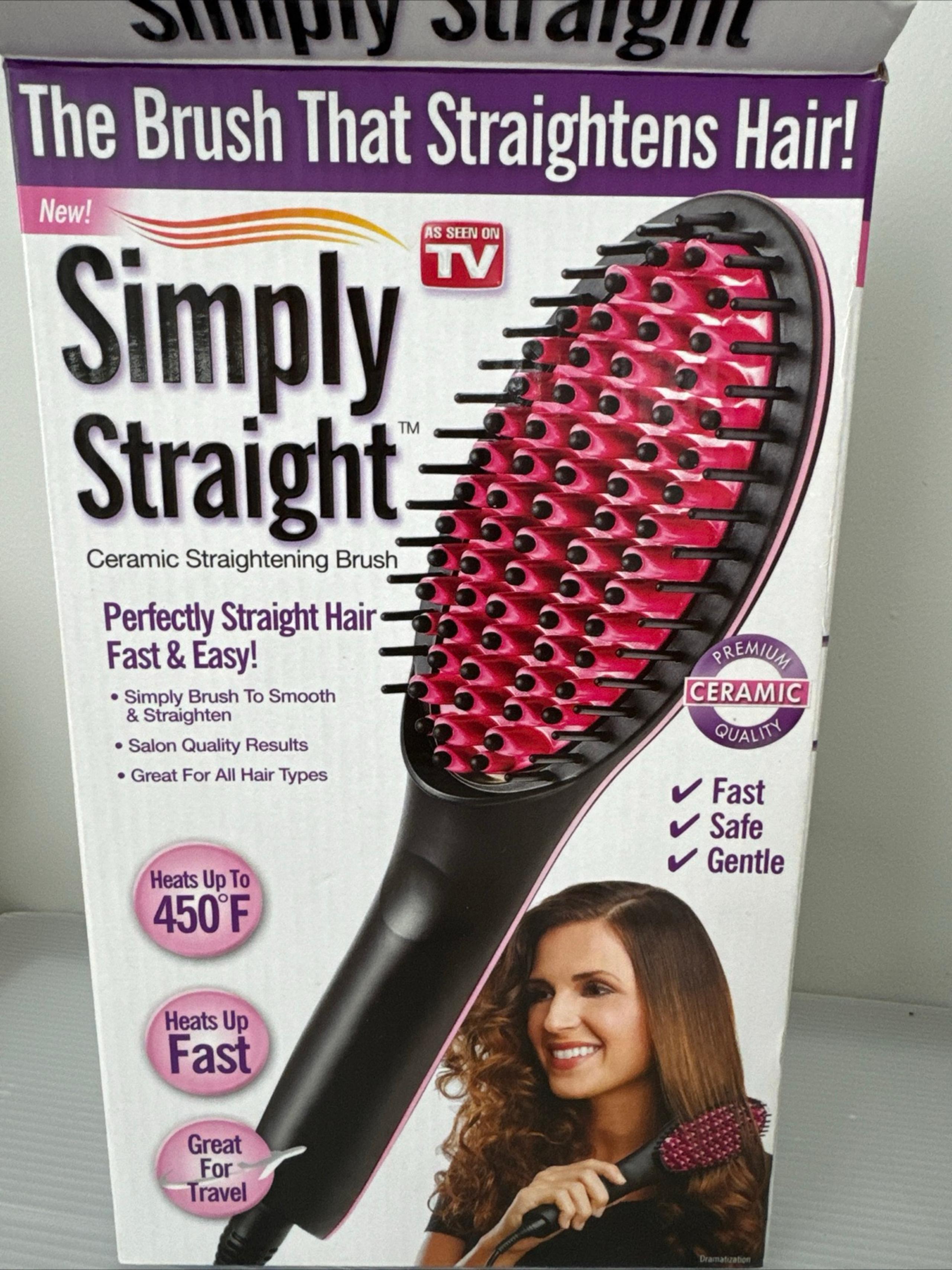 Simply Straight Ceramic Brush 'As Seen On TV' The Brush That Straightens Hair!