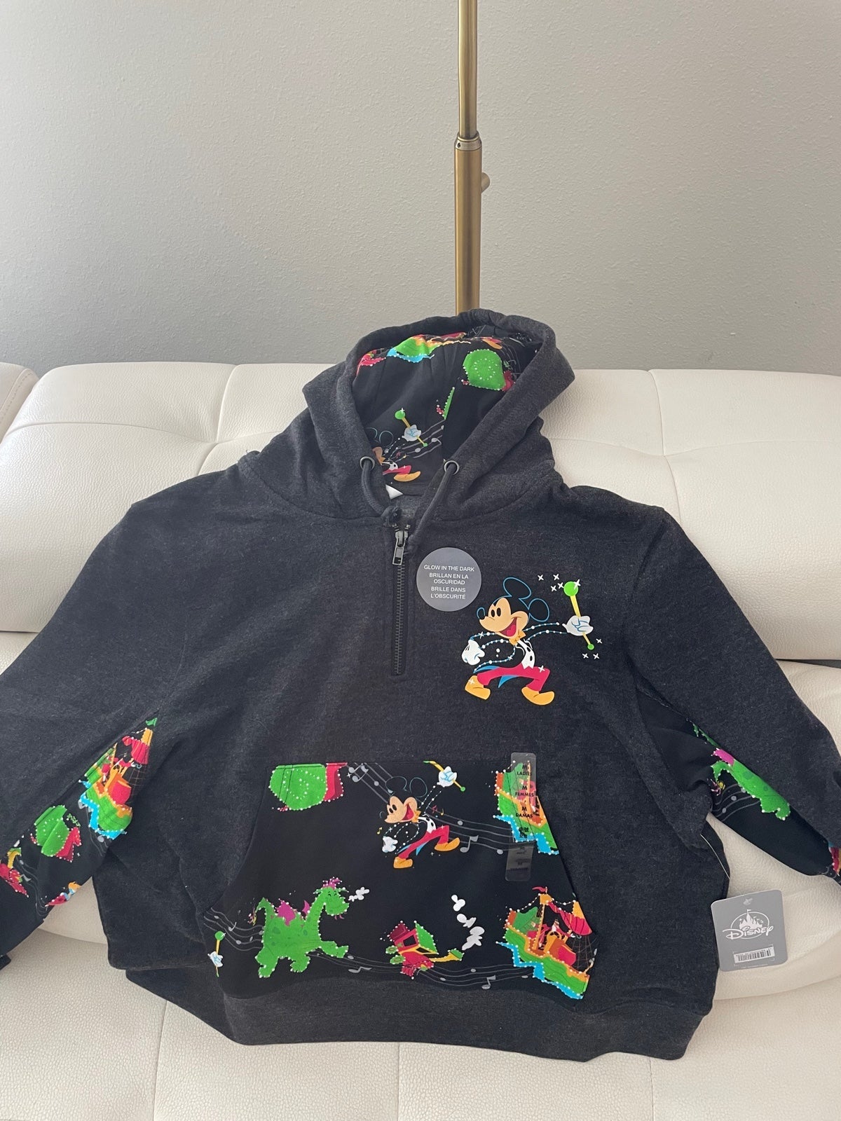Disneyland Main Street Electrical Parade Cropped Hoodie Sweatshirt