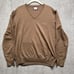 Armani Collezioni Sweater Large Brown V Neck 100% Virgin Wool Pullover