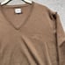 Armani Collezioni Sweater Large Brown V Neck 100% Virgin Wool Pullover