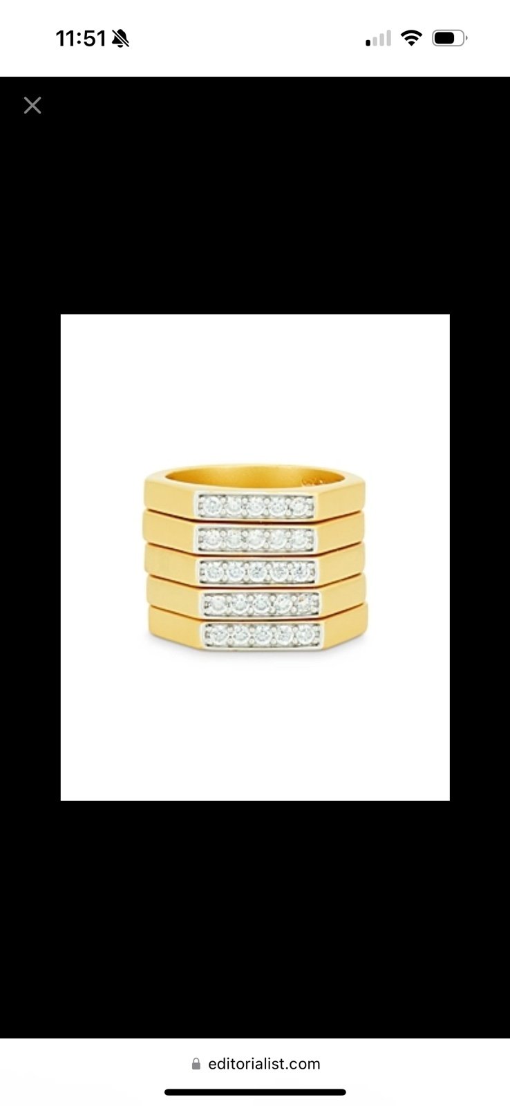 FREIDA ROTHMAN Brooklyn Coast Glistening Set of 5 Stacking Rings in Gold/Silver