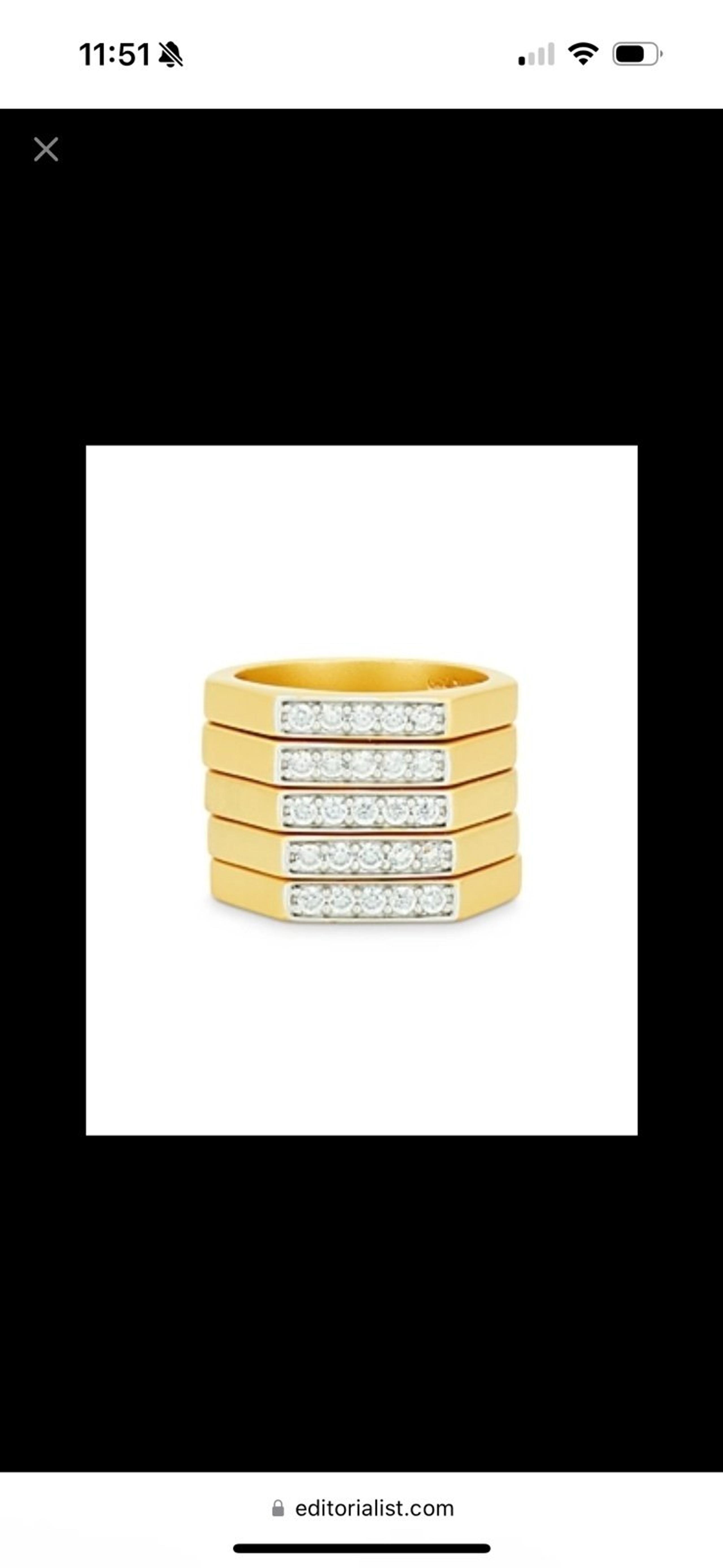 FREIDA ROTHMAN Brooklyn Coast Glistening Set of 5 Stacking Rings in Gold/Silver