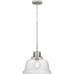 Progress Lighting Embellish Galvanized Coastal Clear Glass Bell Led Pendant Ligh