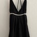 BLACK HALTER TOP TIE BACK