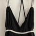 BLACK HALTER TOP TIE BACK