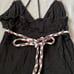 BLACK HALTER TOP TIE BACK