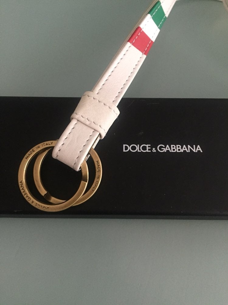 NWB Dolce & Gabbana Strap Key Rings Gold