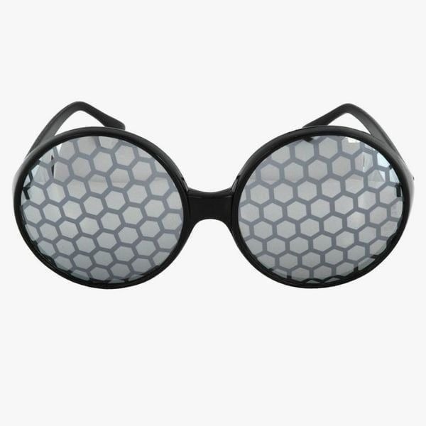 Black Framed Insect Eye Costume Glasses One Size