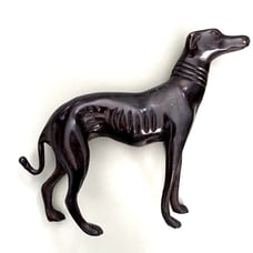 Vintage 1950s Bronze Art Deco Greyhound Statue MCM Decor Dog Figure Mid Century