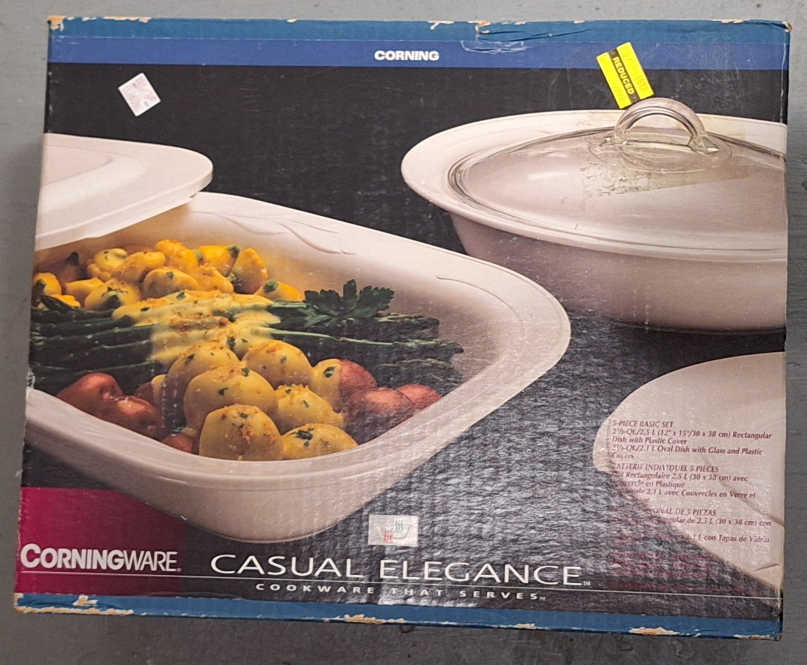Corningware casual elegance 5-piece set vintage NIB