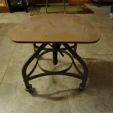 VINTAGE INDUSTRIAL TOLEDO METAL FURNITURE COMPANY ADJUSTABLE CHAIR UHL STEEL