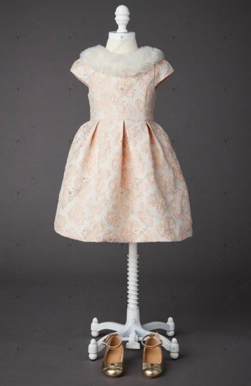 Janie and Jack Blush Castle Jacquard Dress size 18-24