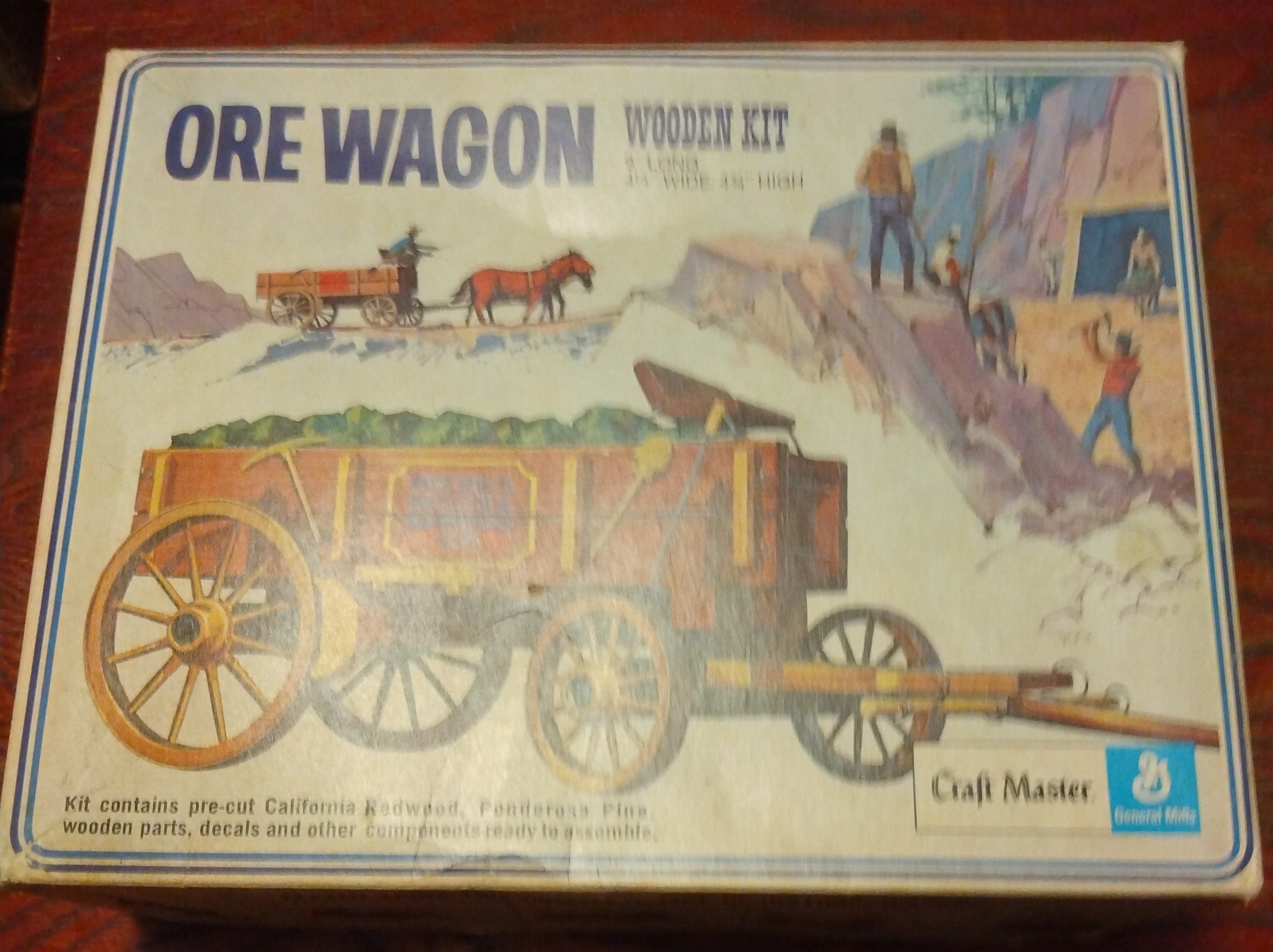 Vintage Craft Master Ore Wagon Wooden Kit