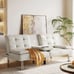 White Leather Futon Couch