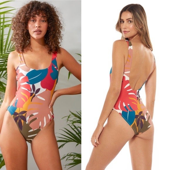 Anthro Red Carter Charlie One-Piece Swim