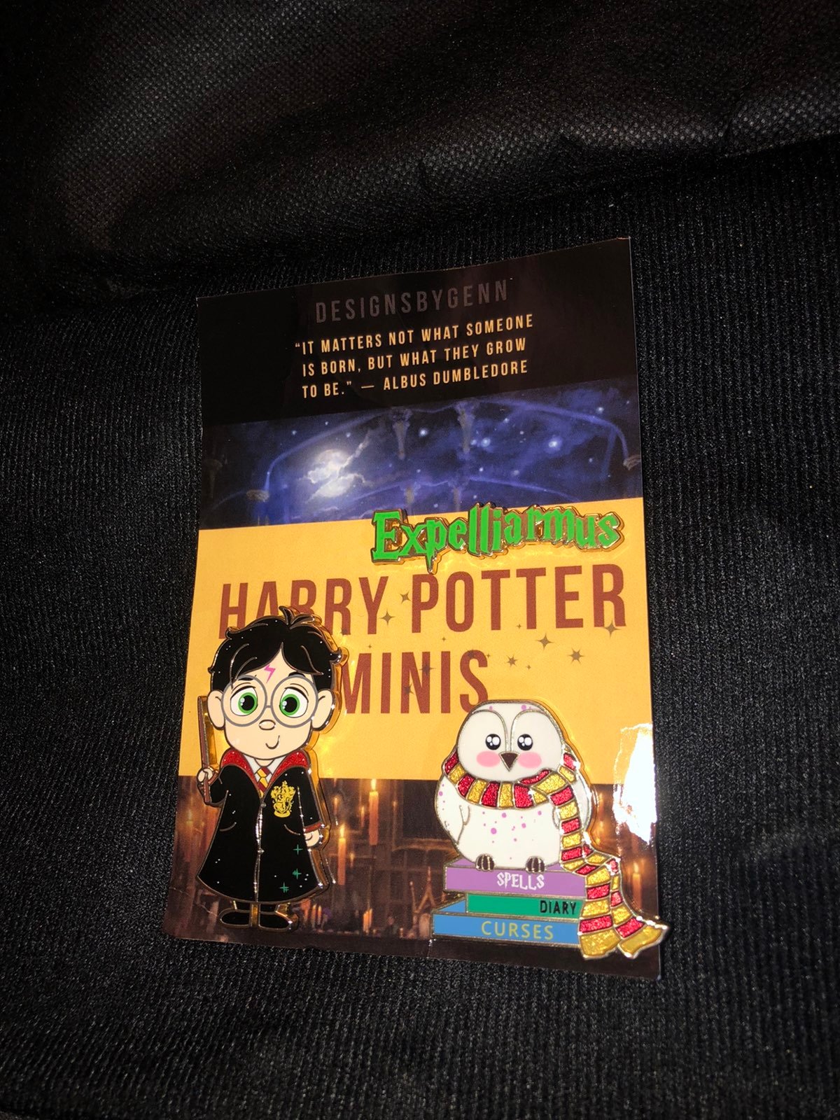 Harry Potter Fantasy Pin Set of 3 DBG Designs by Gen Collectible Hedwig Gryffind