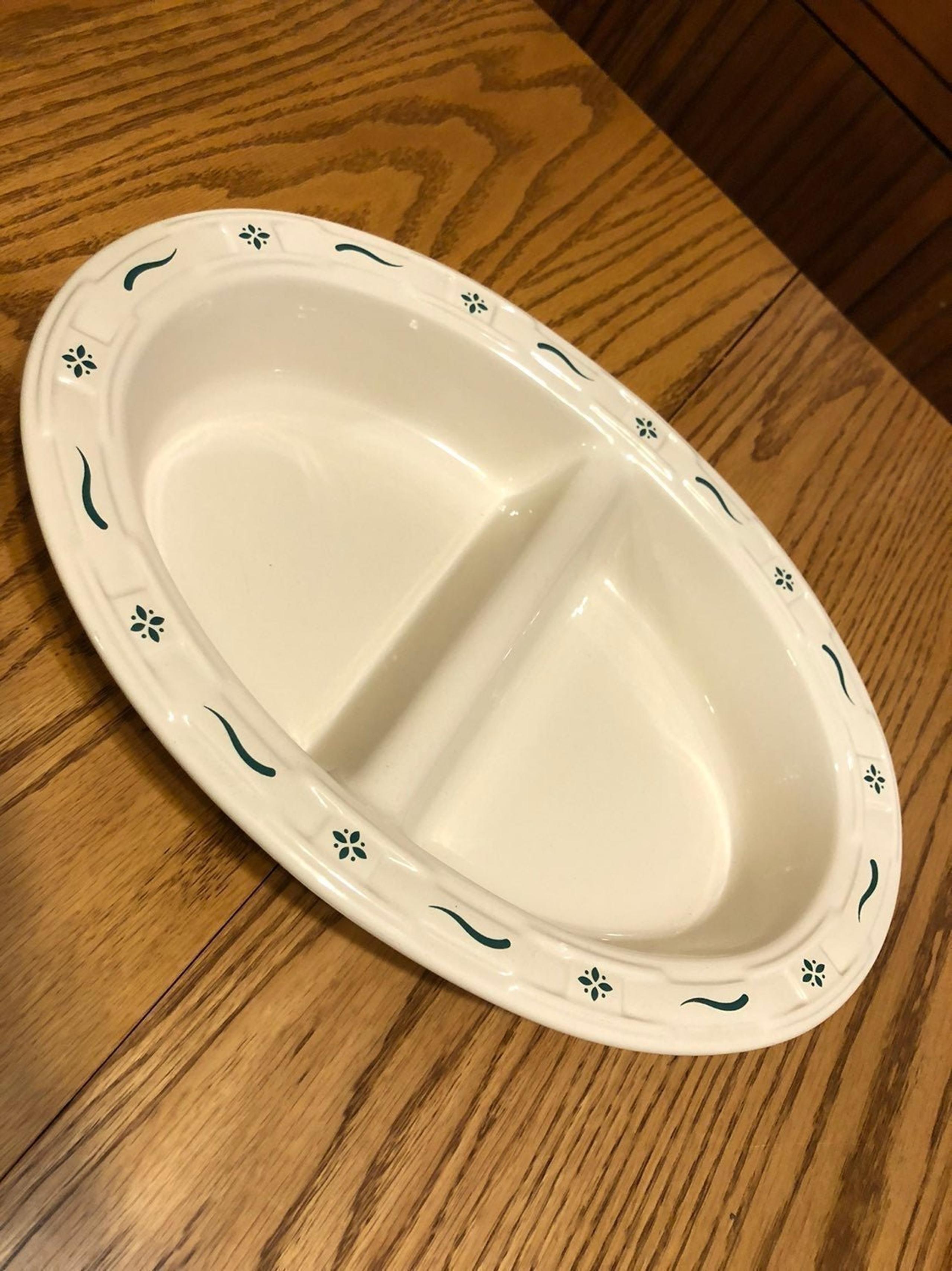 Longaberger Divided Serving Bowl