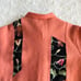 Vtg Wool Coat Jacket Womens Small Orange Pea Embroidered Floral Flower Collared