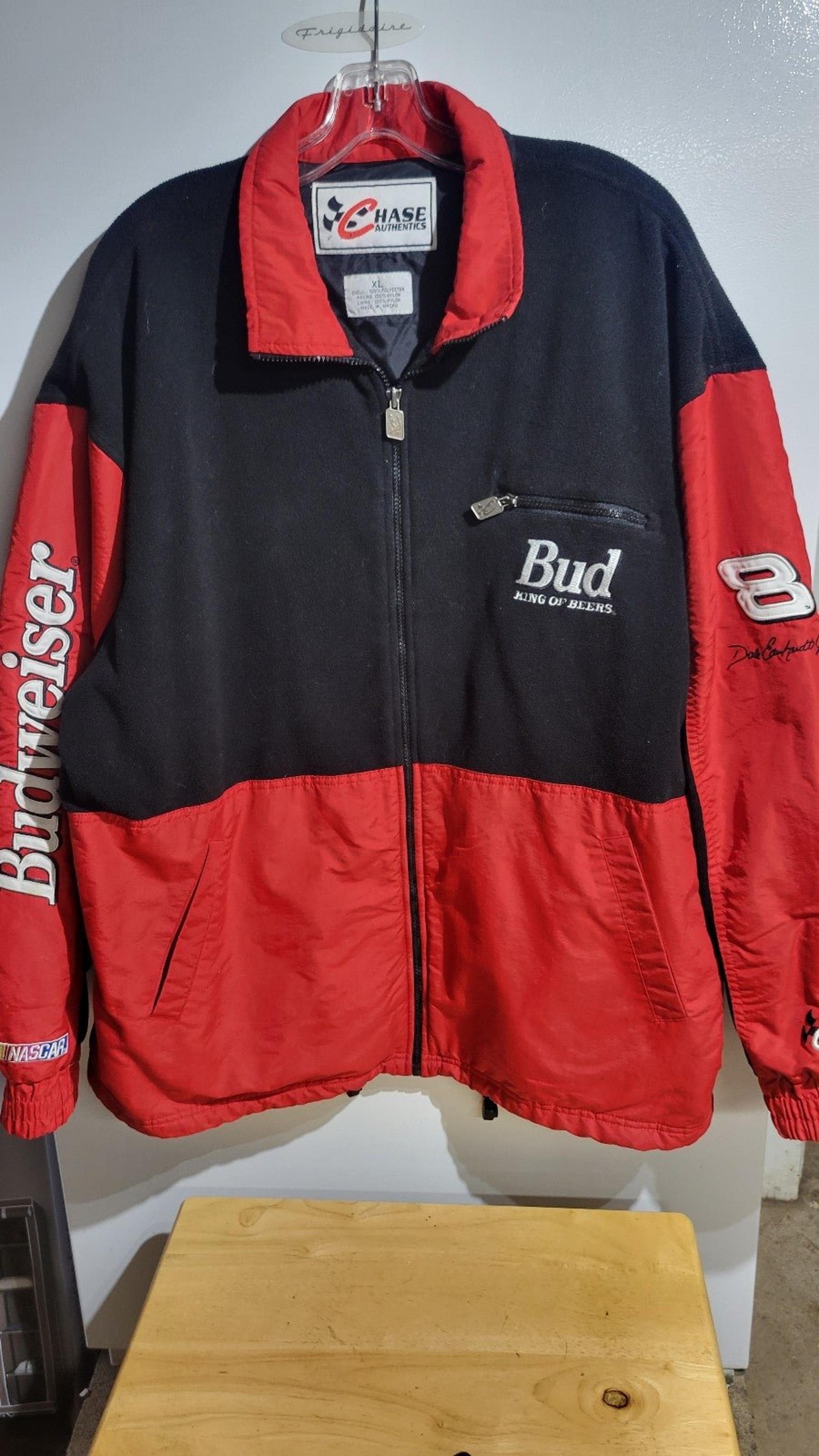 Chase Authentics Bud Dale Earnhardt Jr #8 Full Zip Jacket Red Size XL