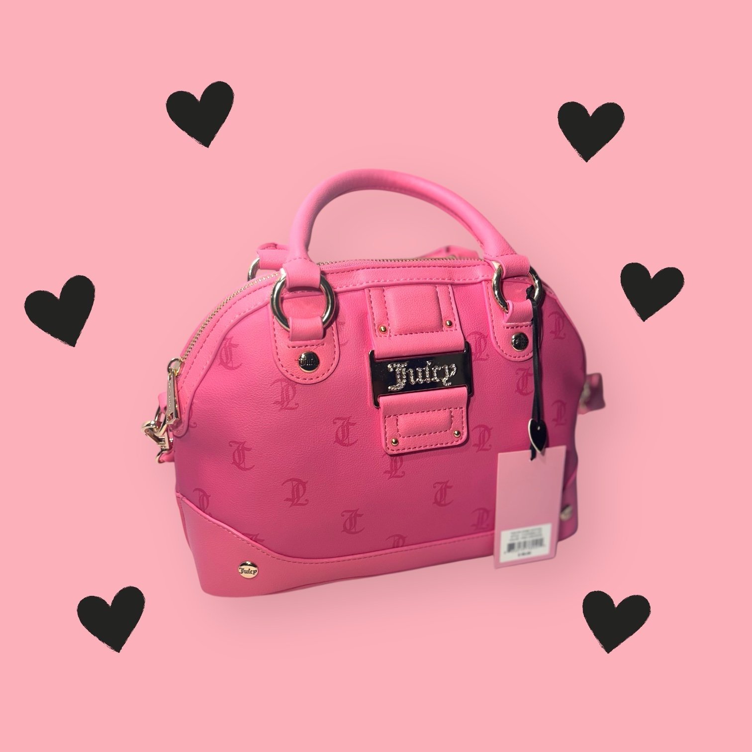Juicy Couture Y2Cute Dome Satchel Handbag Pink Lemonade NWT Y2K Style