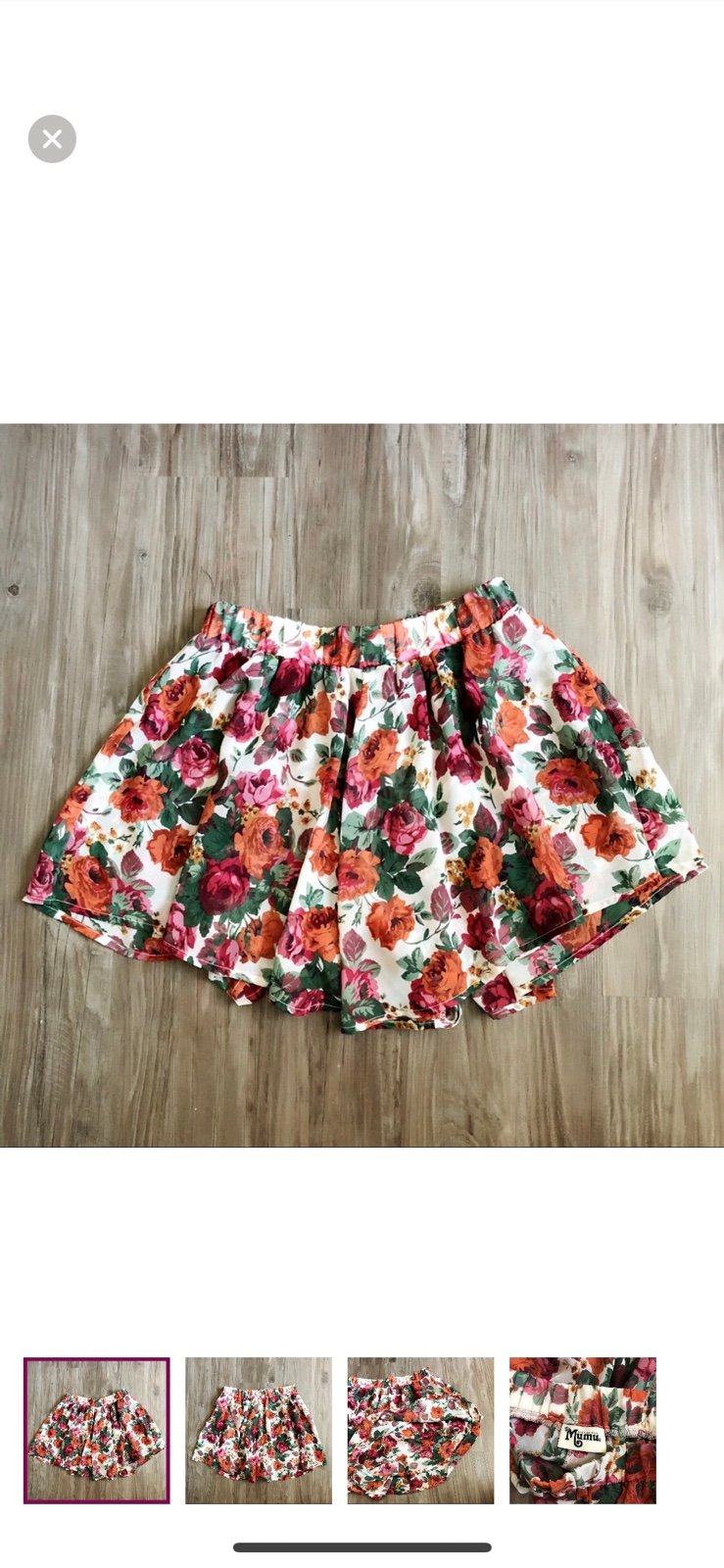 NWOT Show Me Your Mumu Floral Skort Small