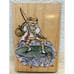 Vtg 1998 Stampendous Beatriz Potter Mr Jeremy Fisher Wood Mounted Rubber Stamp