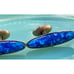 Antique Gold Filled Cufflinks Blue white Lapis style Glass