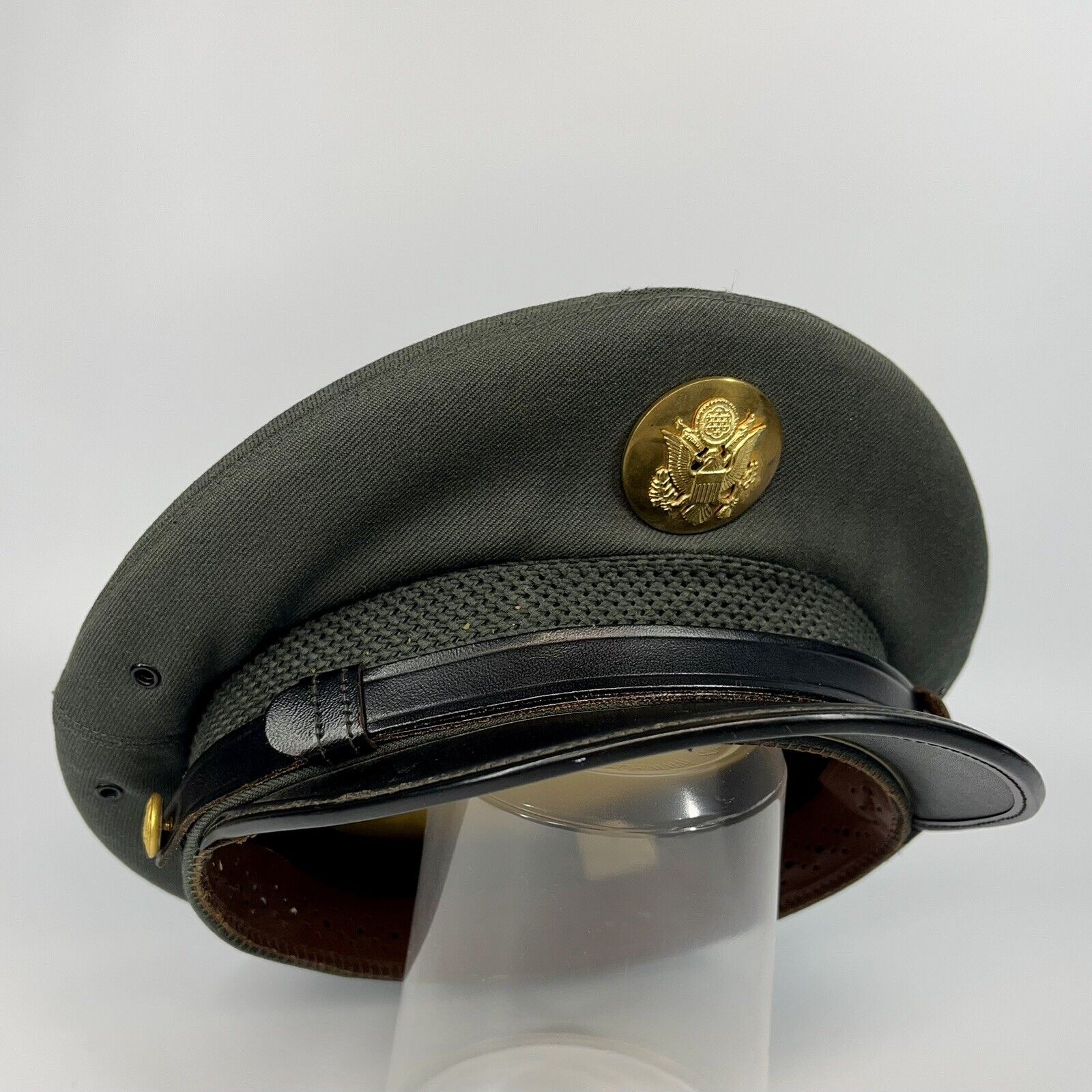 Vtg Vietnam Era USGI US ARMY Class A Dress Service Wool Green Hat Cap Size 7