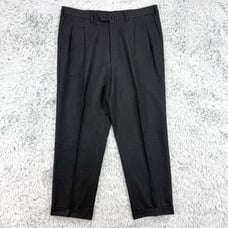 Ermenegildo Zegna Pants Men's 36.5x27.75 Gray 100% Wool Pleated Cuffs Preppy