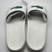 Lacoste croco sliders in white / green- NWT- Men 12/ EUR 46