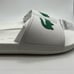 Lacoste croco sliders in white / green- NWT- Men 12/ EUR 46