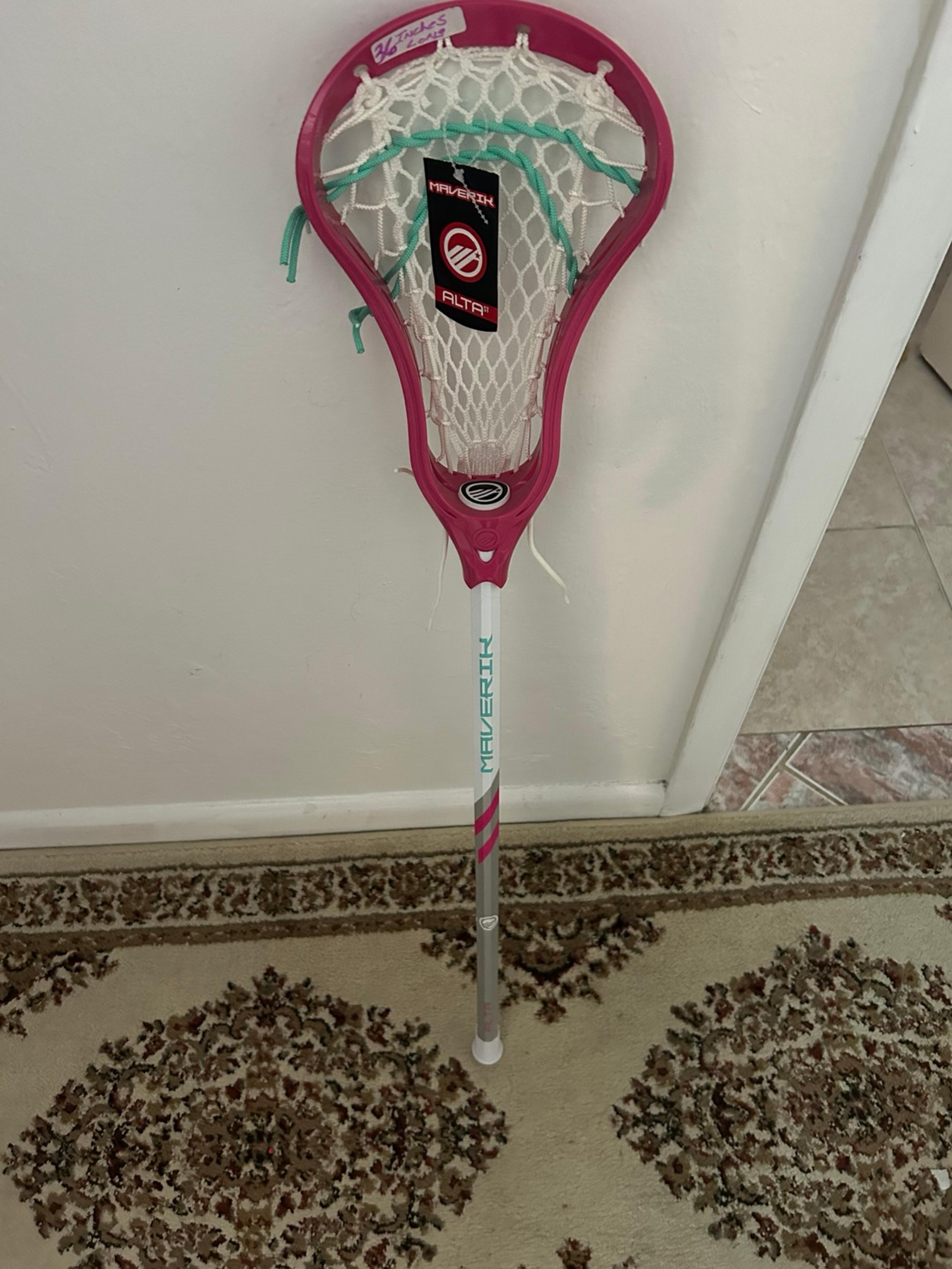 Girls maverick lacrosse stick pink youth