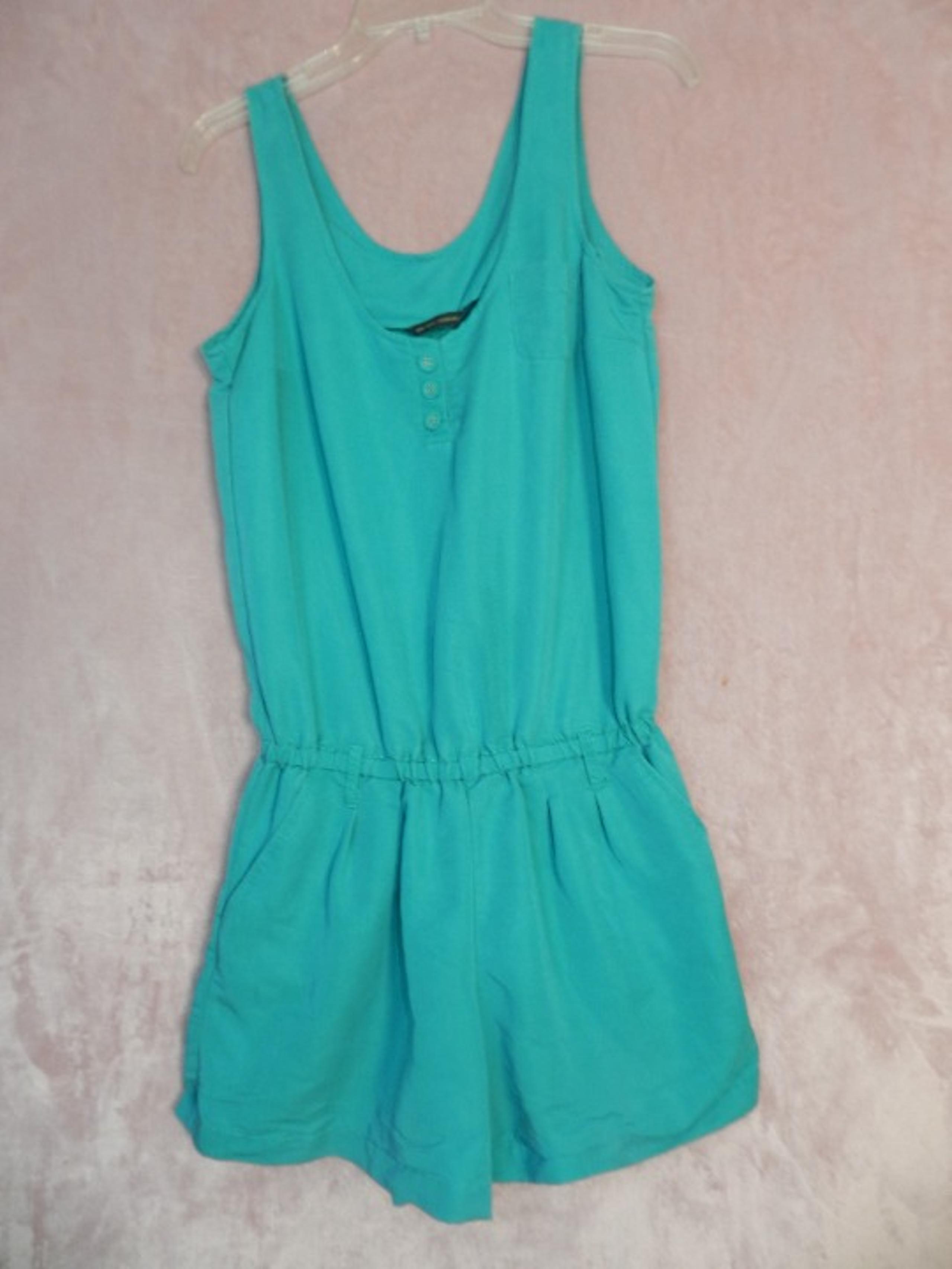 Womens Teal New York & Company Romper Size S