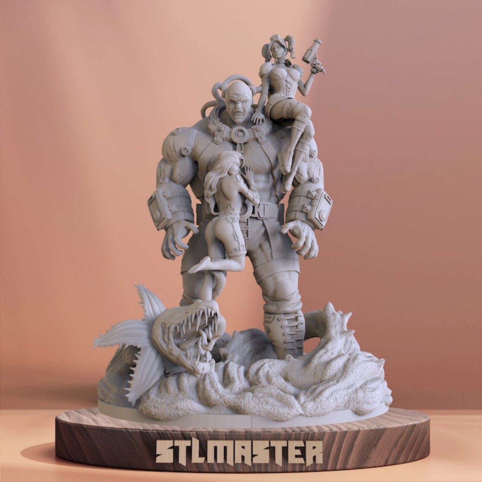 Bane/Harley Quinn/Poison ivy statue