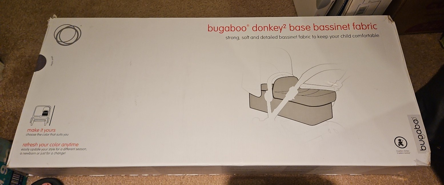 New bugaboo donkey bassinet fabric-grey