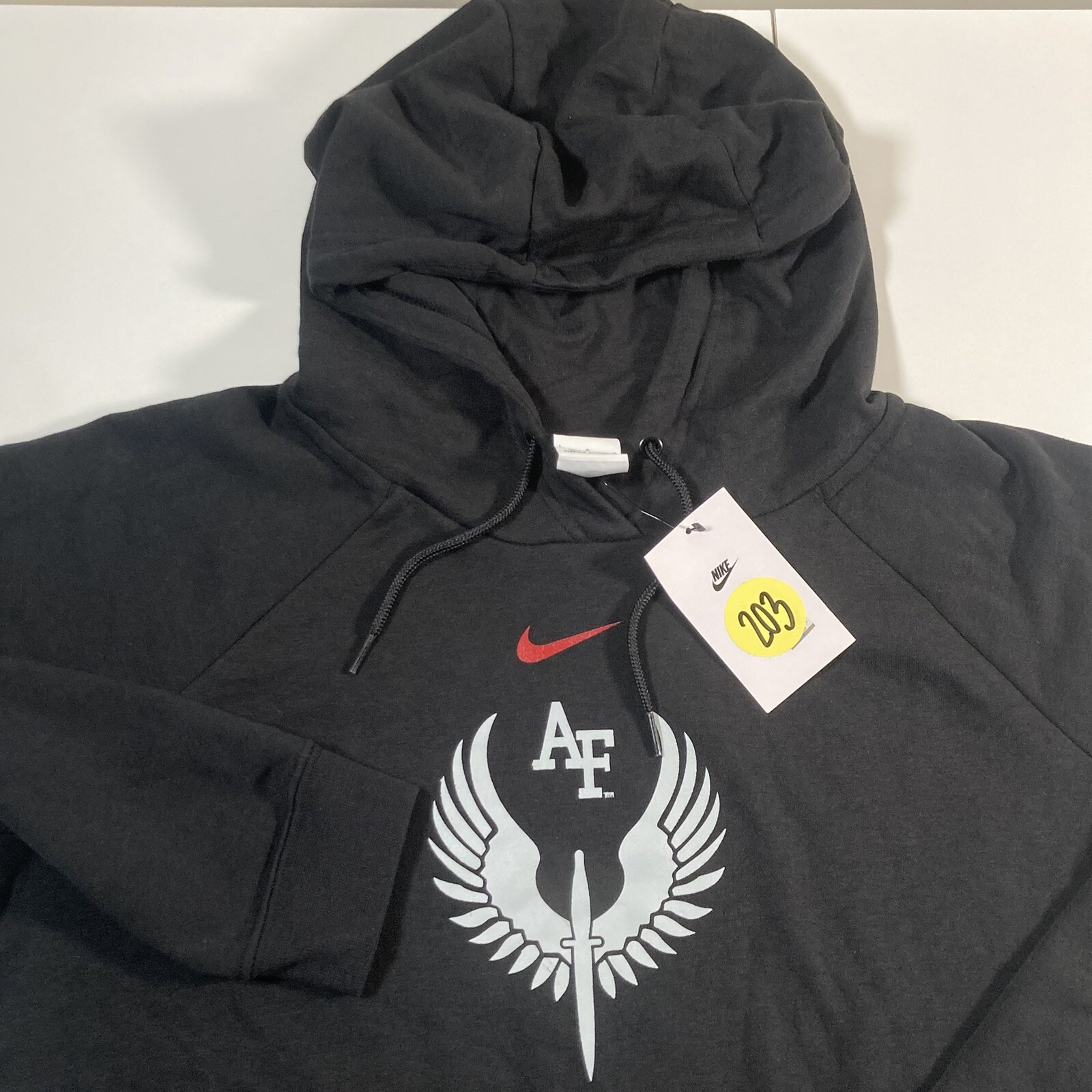 NEW Air Force Falcons Nike Women's Black Varsity Fleece Pullover Hoodie L NWT