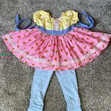 Matilda Jane Peasant Dress and pants KITTERY-Platinum-Sz 2