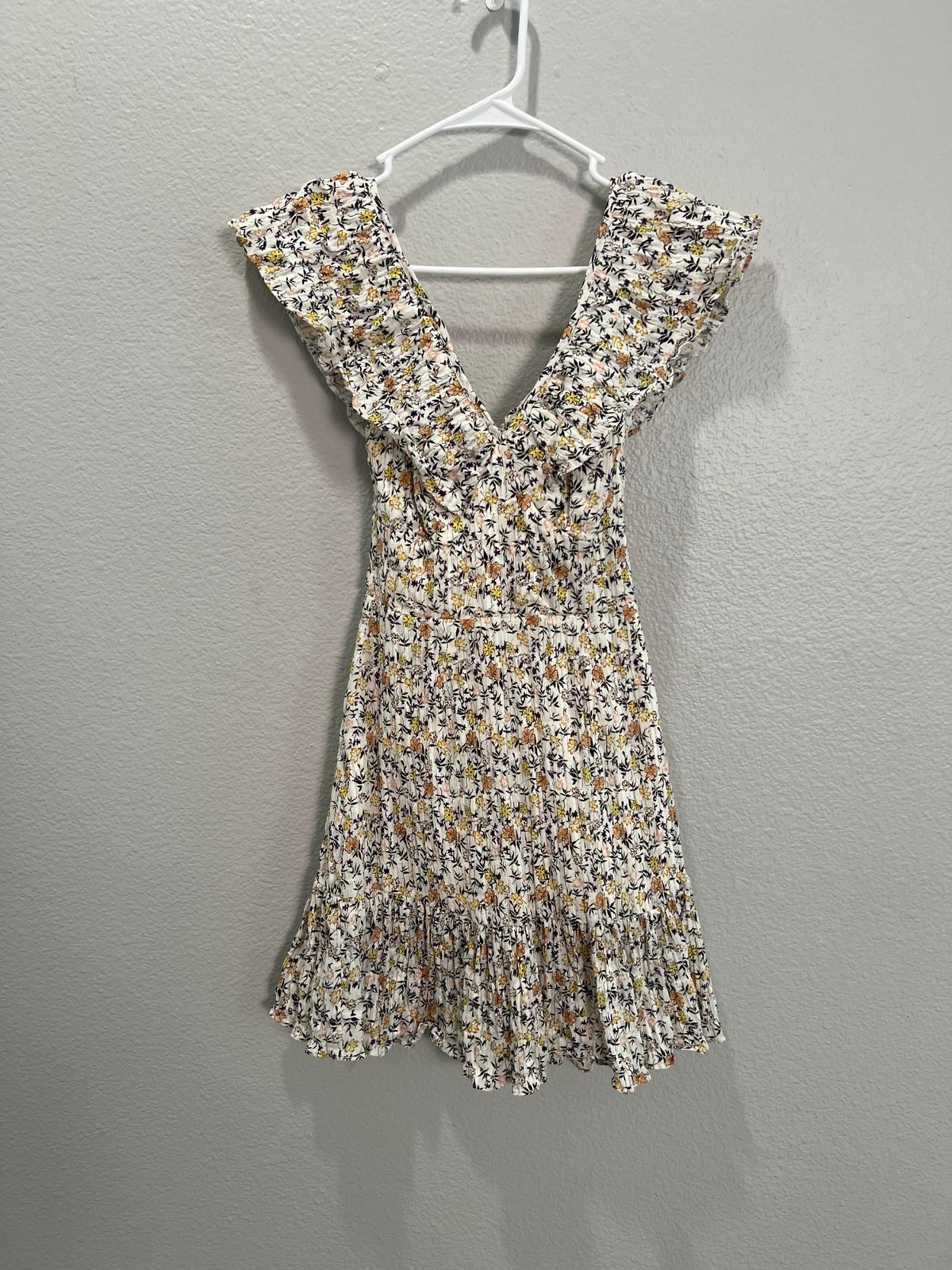 Cream Colored Floral Dress