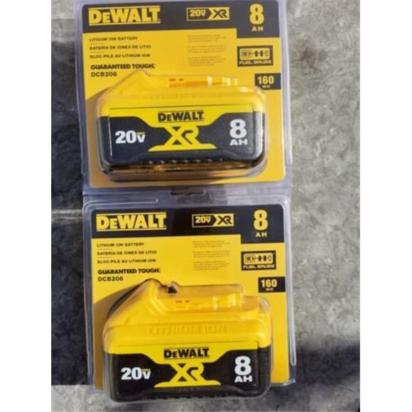 2pcs DeWalt DCB208 20V MAX XR 8.0 AH Compact Lithium Ion Power Tool Battery H3