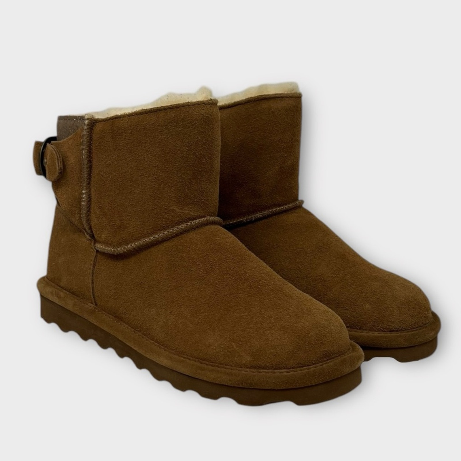 NEW Bearpaw Betty Hickory Caviar Suede Boots Size 7