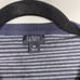J Crew Mens Medium Navy Blue Gray Striped Cashmere Cotton VNeck Sweater Pullover