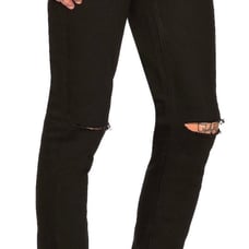 NEW KSUBI 33W Van Winkle Ace Black Slice skinny jeans knee rips