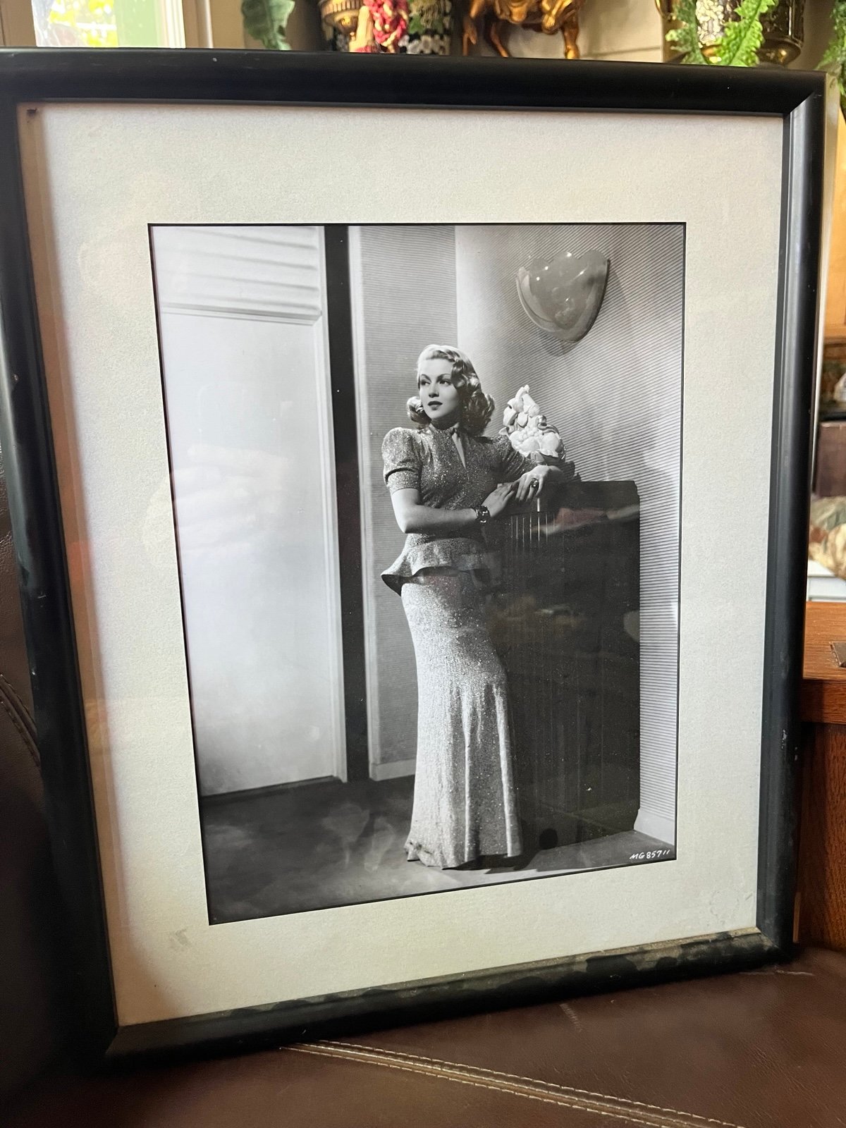 Vintage Lana Turner framed studio photograph