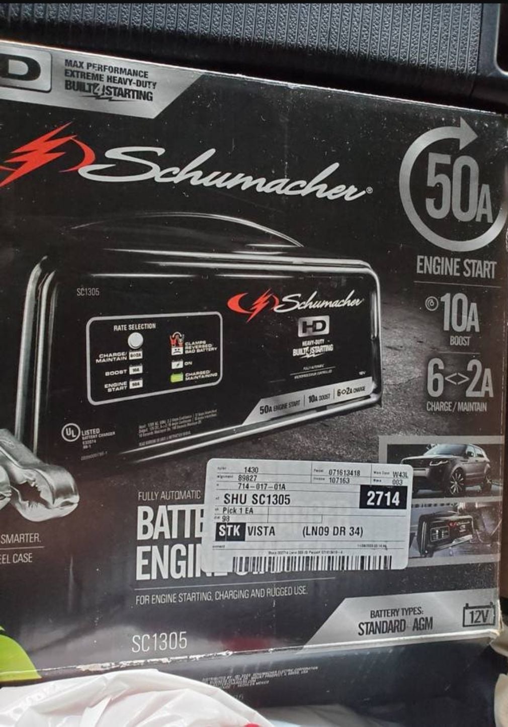 NEW CAR BATTERY CHARGER by SCHUMACHER