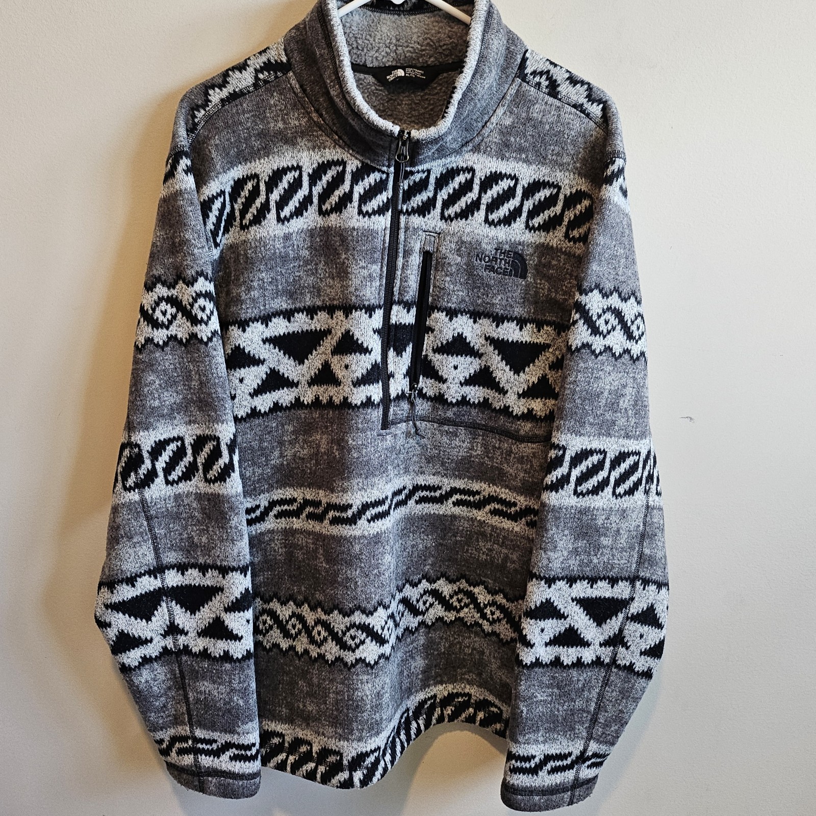 North Face Novelty Gordon Lyons Quarter-Zip Fleece Pullover - Size XL